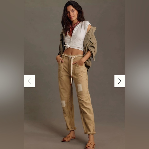 Anthropologie Pants - The Wanderer Mid-Rise Relaxed-Leg Jeans by Pilcro: Patchwork Edition